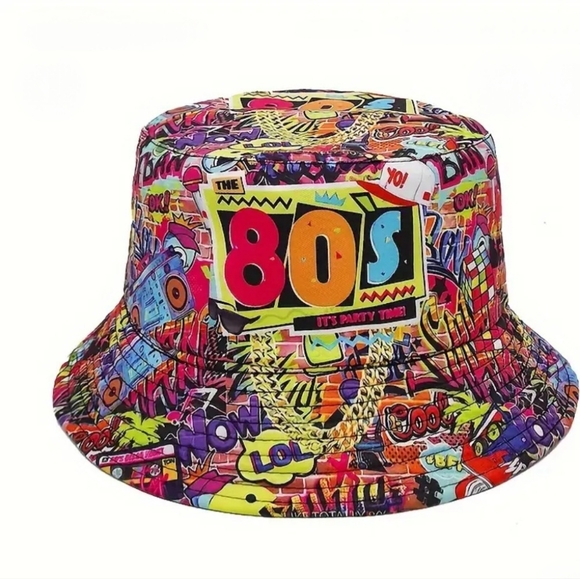NWT - Choose Retro Graffiti Style 80s/90s Reversible Bucket Hat/ Unisex - Picture 4 of 17
